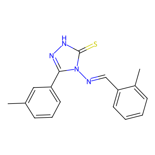4-((2-Methylbenzylidene)amino)-5-(3-methylphenyl)-4H-1,2,4-triazole-3-thiol structure