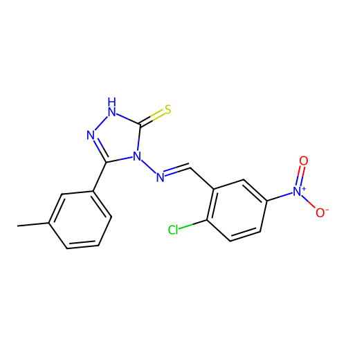 4-((2-CL-5-Nitrobenzylidene)amino)-5-(3-methylphenyl)-4H-1,2,4-triazole-3-thiol structure