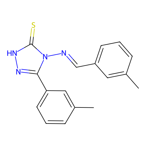 4-((3-Methylbenzylidene)amino)-5-(3-methylphenyl)-4H-1,2,4-triazole-3-thiol structure