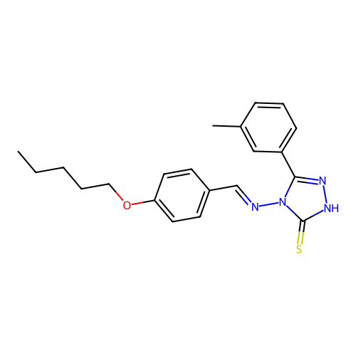 5-(3-Methylphenyl)-4-((4-(pentyloxy)benzylidene)amino)-4H-1,2,4-triazole-3-thiol structure