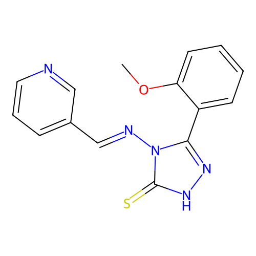 5-(2-Methoxyphenyl)-4-((3-pyridinylmethylene)amino)-4H-1,2,4-triazole-3-thiol structure