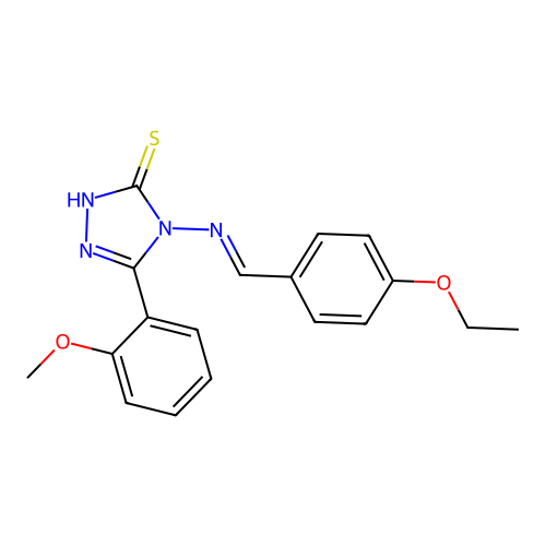 4-((4-Ethoxybenzylidene)amino)-5-(2-methoxyphenyl)-4H-1,2,4-triazole-3-thiol structure