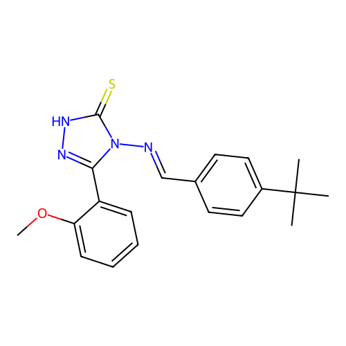 4-((4-Tert-butylbenzylidene)amino)-5-(2-methoxyphenyl)-4H-1,2,4-triazole-3-thiol structure