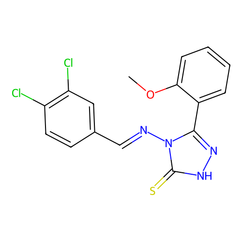 4-((3,4-Dichlorobenzylidene)amino)-5-(2-methoxyphenyl)-4H-1,2,4-triazole-3-thiol structure