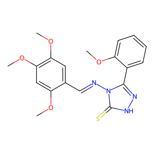 5-(2-Meo-PH)-4-((2,4,5-trimethoxybenzylidene)amino)-4H-1,2,4-triazole-3-thiol structure
