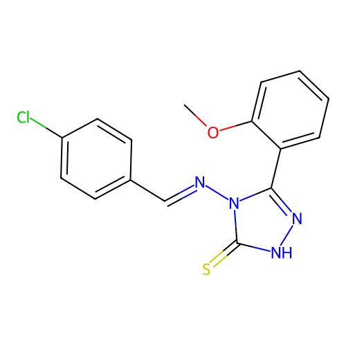 4-((4-Chlorobenzylidene)amino)-5-(2-methoxyphenyl)-4H-1,2,4-triazole-3-thiol structure