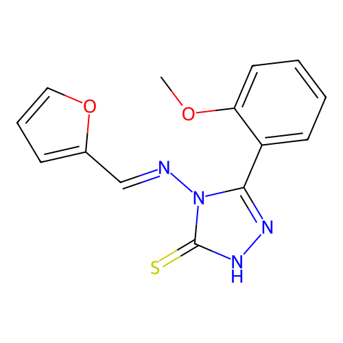 4-((2-Furylmethylene)amino)-5-(2-methoxyphenyl)-4H-1,2,4-triazole-3-thiol structure