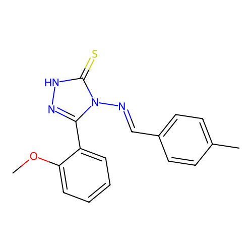 5-(2-Methoxyphenyl)-4-((4-methylbenzylidene)amino)-4H-1,2,4-triazole-3-thiol structure