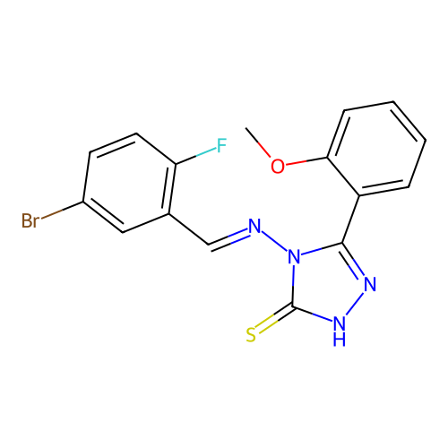 4-((5-BR-2-Fluorobenzylidene)amino)-5-(2-meo-phenyl)-4H-1,2,4-triazole-3-thiol structure