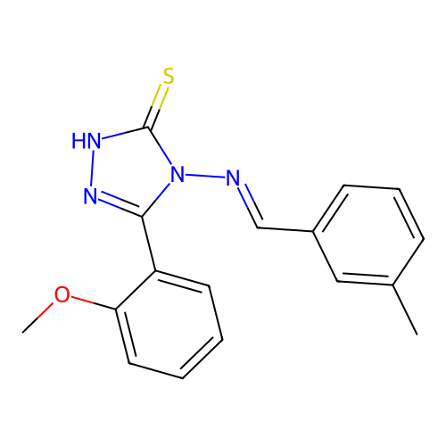 5-(2-Methoxyphenyl)-4-((3-methylbenzylidene)amino)-4H-1,2,4-triazole-3-thiol structure