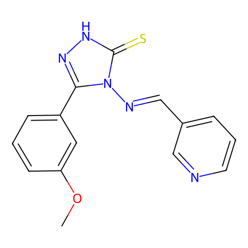 5-(3-Methoxyphenyl)-4-((3-pyridinylmethylene)amino)-4H-1,2,4-triazole-3-thiol structure