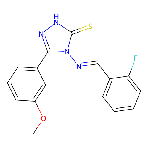 4-((2-Fluorobenzylidene)amino)-5-(3-methoxyphenyl)-4H-1,2,4-triazole-3-thiol structure