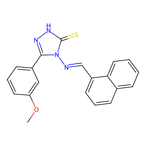 5-(3-Methoxyphenyl)-4-((1-naphthylmethylene)amino)-4H-1,2,4-triazole-3-thiol structure