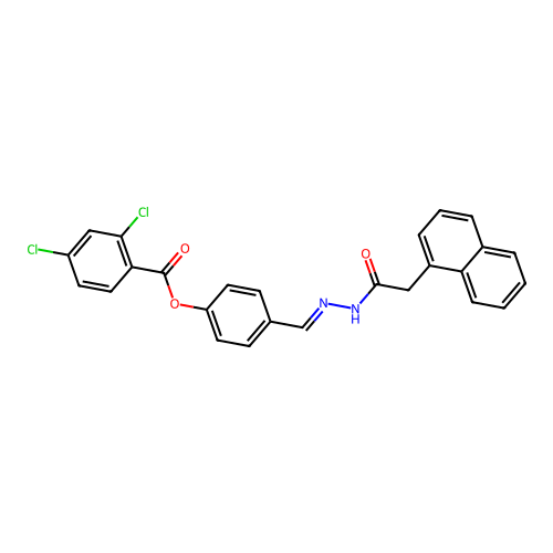 4-(2-(1-Naphthylacetyl)carbohydrazonoyl)phenyl 2,4-dichlorobenzoate structure