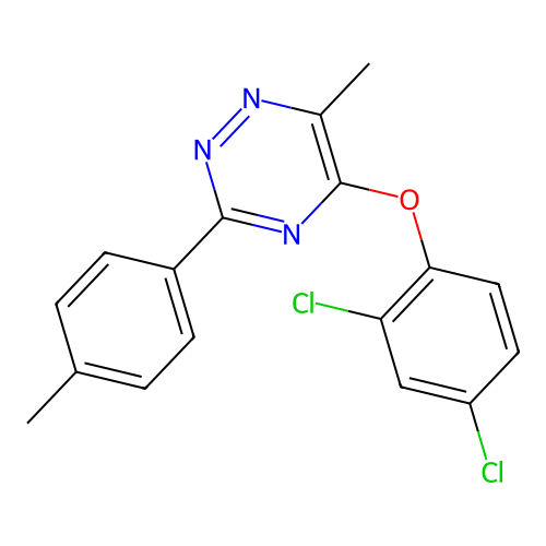 5-(2,4-Dichlorophenoxy)-6-methyl-3-(4-methylphenyl)-1,2,4-triazine structure