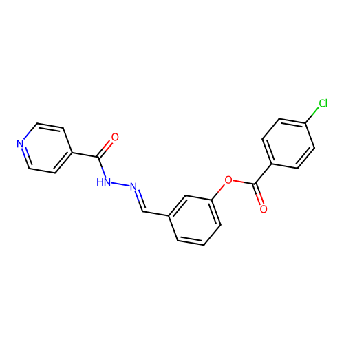 [3-[(Pyridine-4-carbonylhydrazinylidene)methyl]phenyl] 4-chlorobenzoate structure