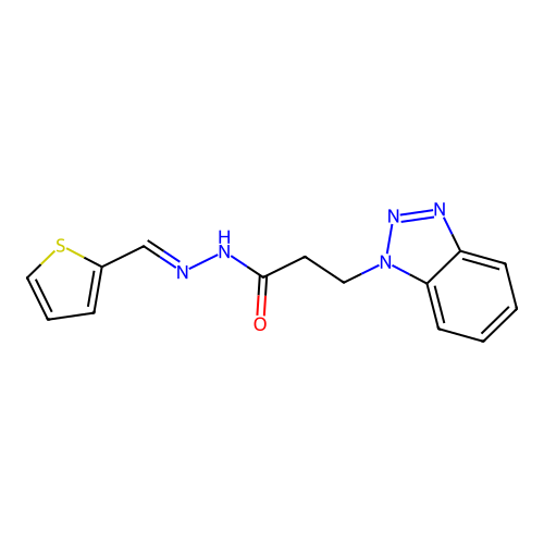 3-(1H-1,2,3-Benzotriazol-1-YL)-N'-(2-thienylmethylene)propanohydrazide structure