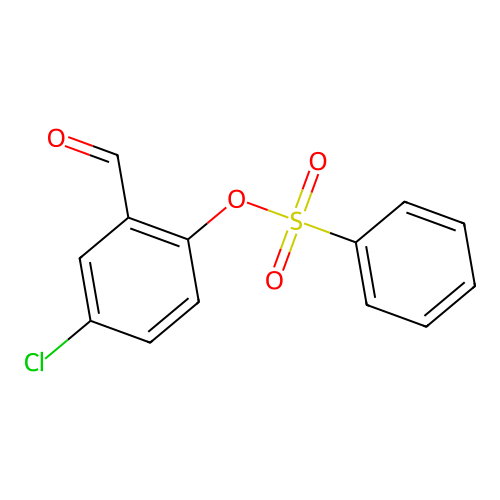 4-Chloro-2-formylphenyl benzenesulfonate structure