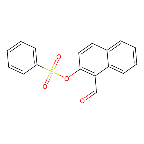 1-Formylnaphthalen-2-yl benzenesulfonate structure
