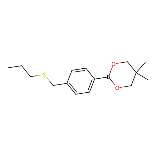 5,5-Dimethyl-2-(4-((propylthio)methyl)phenyl)-1,3,2-dioxaborinane structure
