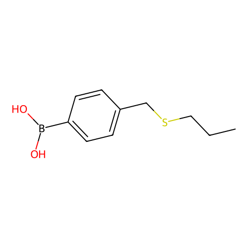 (4-((Propylthio)methyl)phenyl)boronic acid structure