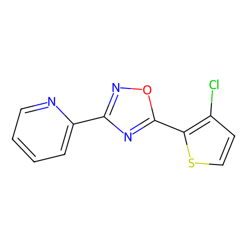2-[5-(3-Chlorothiophen-2-yl)-1,2,4-oxadiazol-3-yl]pyridine structure