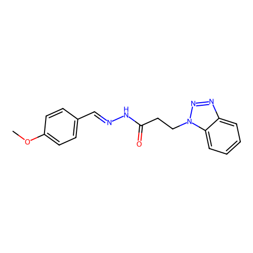 3-(1H-1,2,3-Benzotriazol-1-YL)-N'-(4-methoxybenzylidene)propanohydrazide structure