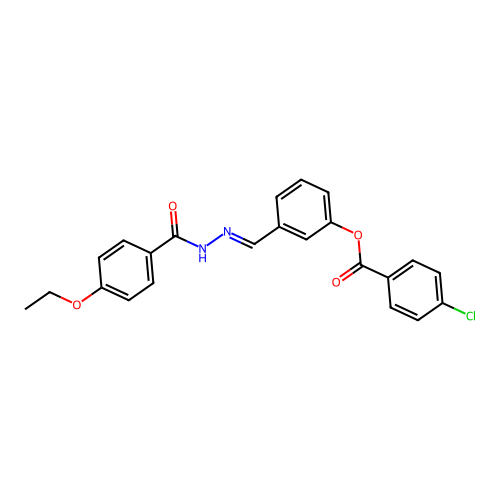 [3-[[(4-Ethoxybenzoyl)hydrazinylidene]methyl]phenyl] 4-chlorobenzoate structure