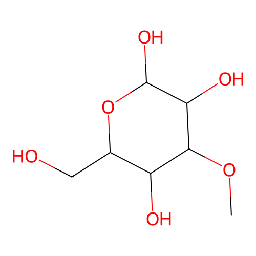 3-O-Methylhexopyranose structure
