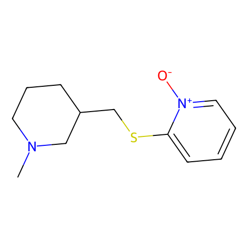 2-[(1-Methyl-3-piperidyl)methylsulfanyl]-1-oxido-pyridin-1-ium structure