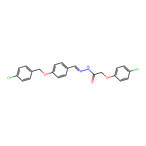 N'-(4-((4-Chlorobenzyl)oxy)benzylidene)-2-(4-chlorophenoxy)acetohydrazide structure