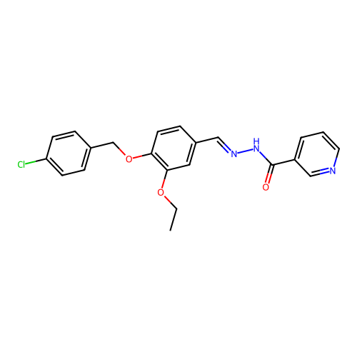 N'-(4-((4-Chlorobenzyl)oxy)-3-ethoxybenzylidene)nicotinohydrazide structure
