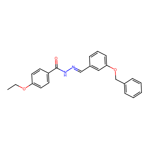 4-ethoxy-N-[(3-phenylmethoxyphenyl)methylideneamino]benzamide structure