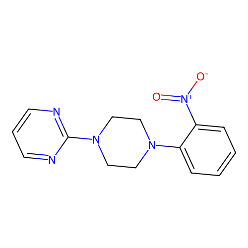 2-[4-(2-Nitrophenyl)-1-piperazinyl]pyrimidine structure