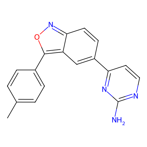 4-[3-(4-Methylphenyl)-2,1-benzoxazol-5-yl]pyrimidin-2-amine structure
