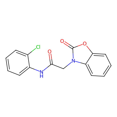 N-(2-chlorophenyl)-2-(2-oxo-1,3-benzoxazol-3(2H)-yl)acetamide structure
