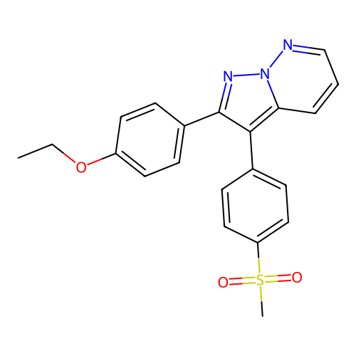 2-(4-Ethoxyphenyl)-3-(4-(methylsulfonyl)phenyl)pyrazolo(1,5-b)pyridazine structure