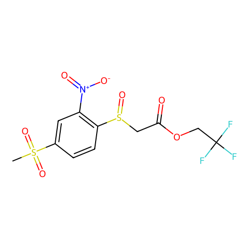 2,2,2-Trifluoroethyl 2-(4-methylsulfonyl-2-nitrophenyl)sulfinylacetate structure