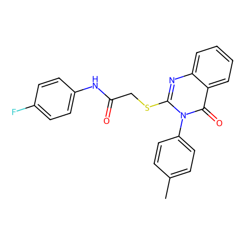N-(4-fluorophenyl)-2-{[3-(4-methylphenyl)-4-oxo-3,4-dihydroquinazolin-2-yl]sulfanyl}acetamide structure