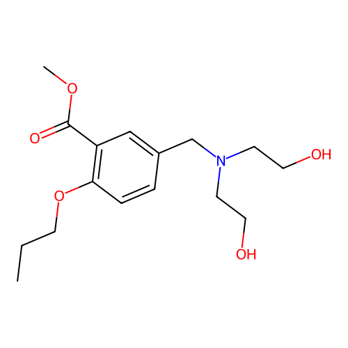 Methyl 5-((bis(2-hydroxyethyl)amino)methyl)-2-propoxybenzoate structure