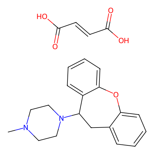 Piperazine, 1-(10,11-dihydrodibenzo(b,f)oxepin-10-yl)-4-methyl-, maleate (1:1) structure