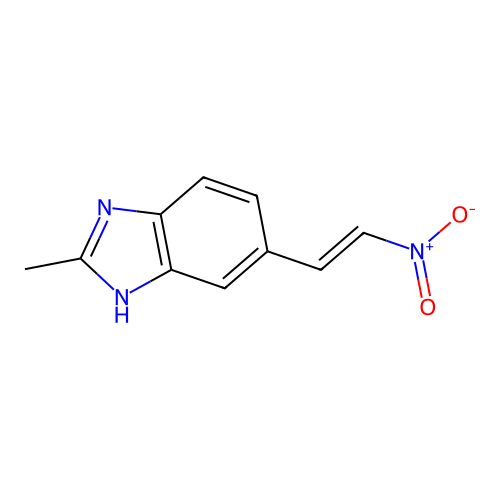 2-methyl-6-[(E)-2-nitroethenyl]-1H-benzimidazole structure