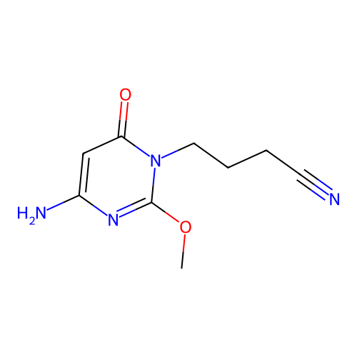 4-(4-Amino-2-methoxy-6-oxopyrimidin-1-yl)butanenitrile structure