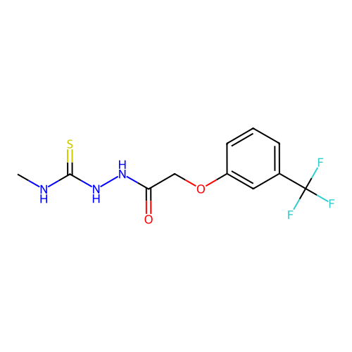 1-Methyl-3-[[2-[3-(trifluoromethyl)phenoxy]acetyl]amino]thiourea structure