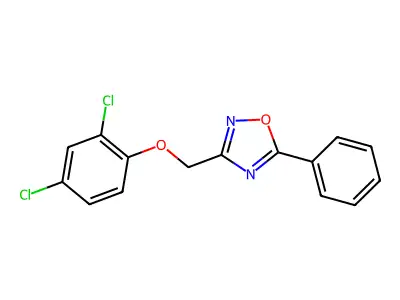 3-[(2,4-Dichlorophenoxy)methyl]-5-phenyl-1,2,4-oxadiazole structure