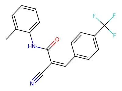2-cyano-N-(2-methylphenyl)-3-[4-(trifluoromethyl)phenyl]prop-2-enamide structure