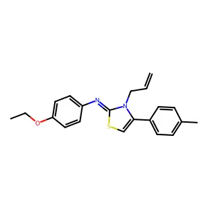 4-ethoxy-N-[(2Z)-4-(4-methylphenyl)-3-(prop-2-en-1-yl)-1,3-thiazol-2(3H)-ylidene]aniline structure