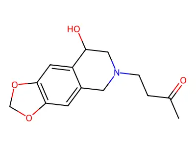 4-(8-Hydroxy-7,8-dihydro[1,3]dioxolo[4,5-g]isoquinolin-6(5h)-yl)butan-2-one structure