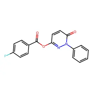6-Oxo-1-phenyl-1,6-dihydro-3-pyridazinyl 4-fluorobenzenecarboxylate structure