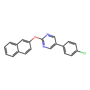 5-(4-Chlorophenyl)-2-(2-naphthyloxy)pyrimidine structure